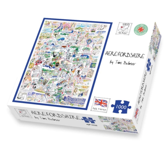 Map of Herefordshire Jigsaw 1000 Piece Puzzle