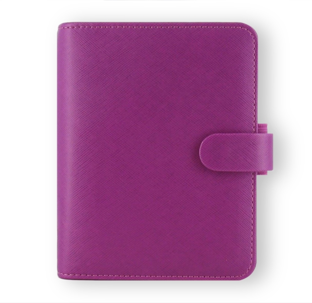 Pocket Saffiano Raspberry Organiser