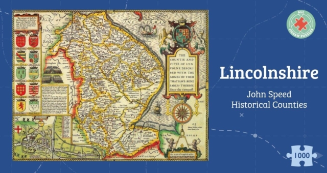 Lincolnshire Historical 1610 Map 1000 Piece Puzzle