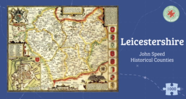 Leicestershire Historical 1610 Map 1000 Piece Puzzle