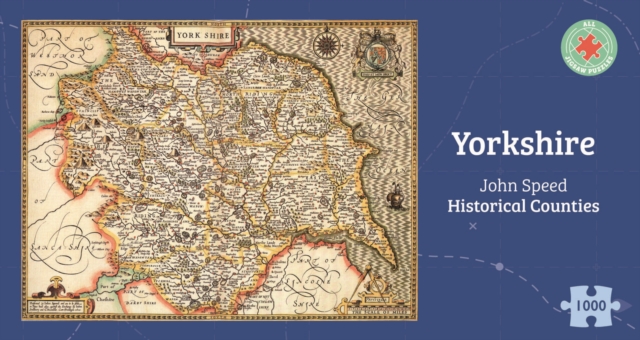 Yorkshire Historical 1610 Map 1000 Piece Puzzle