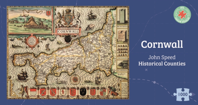 Cornwall Historical 1610 Map 1000 Piece Puzzle