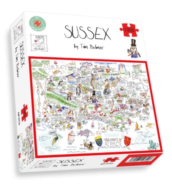 Map of Sussex Jigsaw 1000 Piece Puzzle