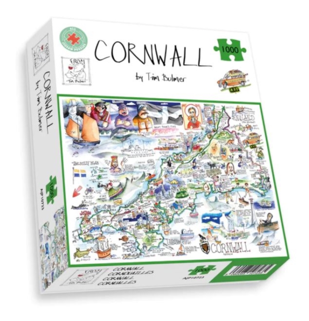 Map of Cornwall Jigsaw 1000 Piece Puzzle