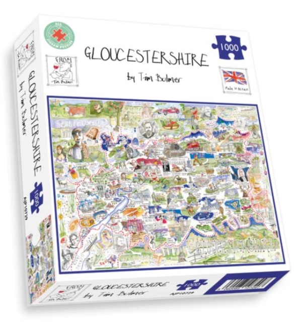 Map of Gloucestershire Jigsaw 1000 Piece Puzzle