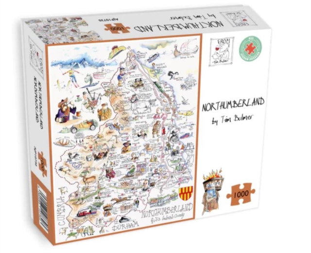 Map of Northumberland Jigsaw 1000 Piece Puzzle