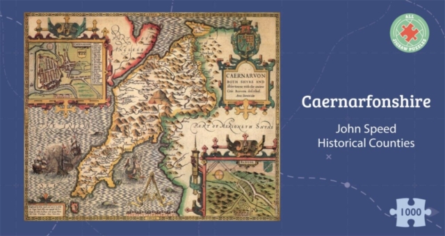 Caernarfonshire Historical 1610 Map 1000 Piece Puzzle