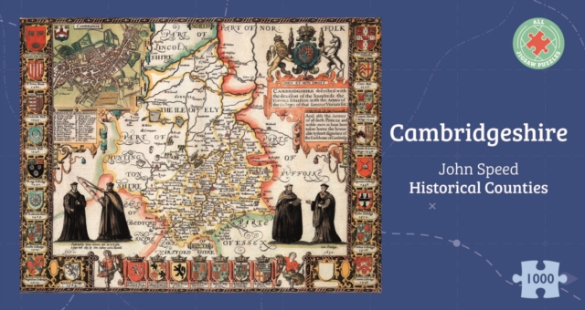 Cambridgeshire Historical 1610 Map 1000 Piece Puzzle