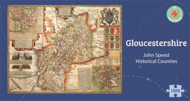 Gloucestershire Historical 1610 Map 1000 Piece Puzzle