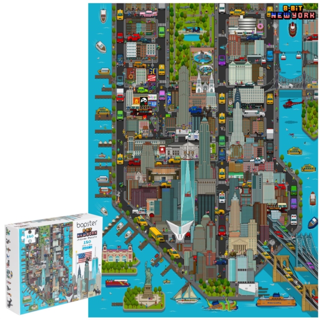 Bopster 8-Bit Pixel Jigsaw Puzzle New York