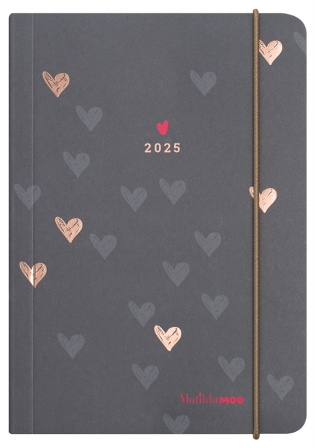 Matilda Moo Grey Page-a-Day A6 Flex Diary 2025