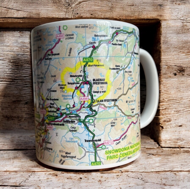 OS Map Ceramic Mug - Snowdonia National Park