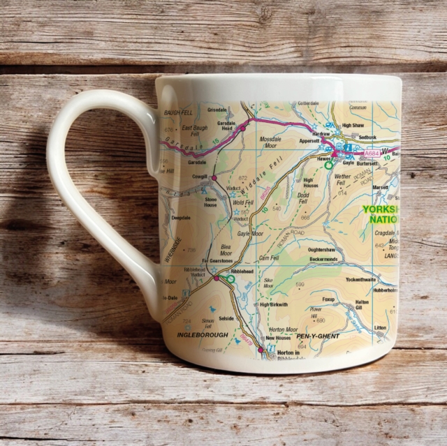 OS Map Bone China Mug - Yorkshire Dales National Park