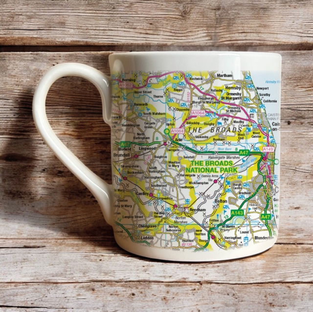OS Map Bone China Mug - The Broads