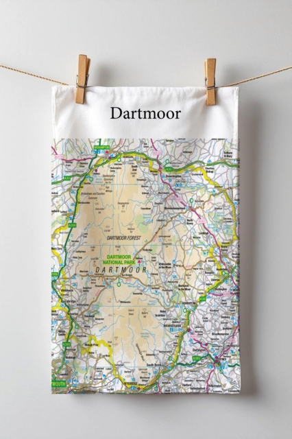 OS Map Tea-towel - Dartmoor National Park