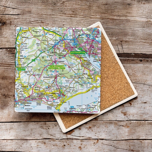 OS Map Ceramic Single Coaster - New Forest National Park