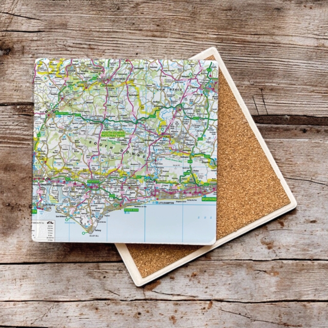 OS Map Ceramic Single Coaster - South Downs National Park