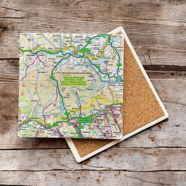 OS Map Ceramic Single Coaster - Brecon Beacons National Park