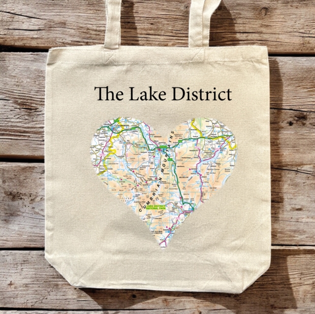 OS Map Premium Canvas Tote Bag - Lake District National Park
