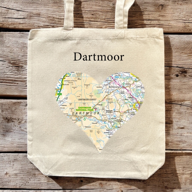 OS Map Premium Canvas Tote Bag - Dartmoor National Park