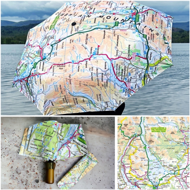 OS Map Premium Umbrella - Loch Lomond and The Trossachs National Park