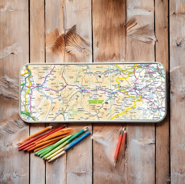 OS Map Metal Pencil Tin - Yorkshire Dales National Park