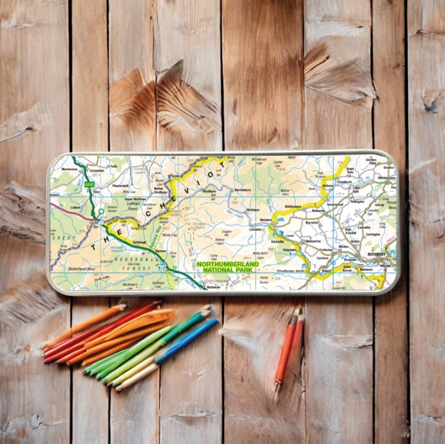 OS Map Metal Pencil Tin - Northumberland National Park