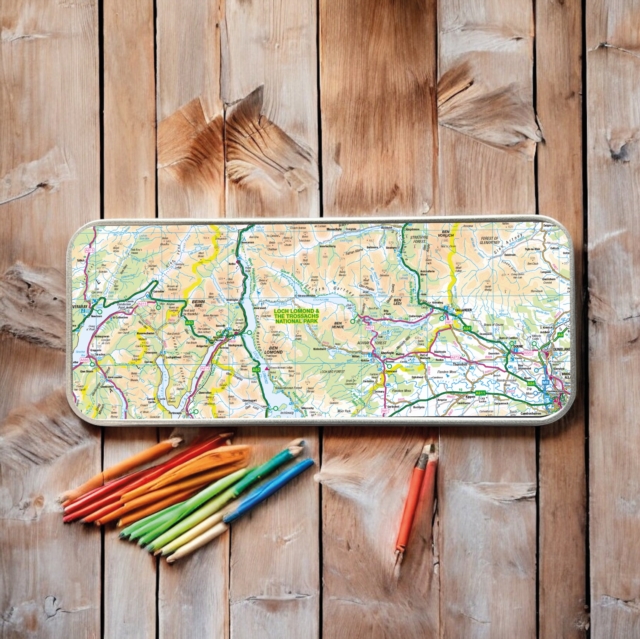 OS Map Metal Pencil Tin - Loch Lomond and The Trossachs National Park