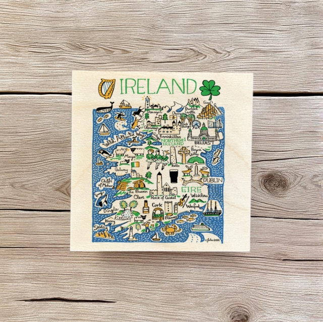 Julia Gash Wooden Coaster - Ireland