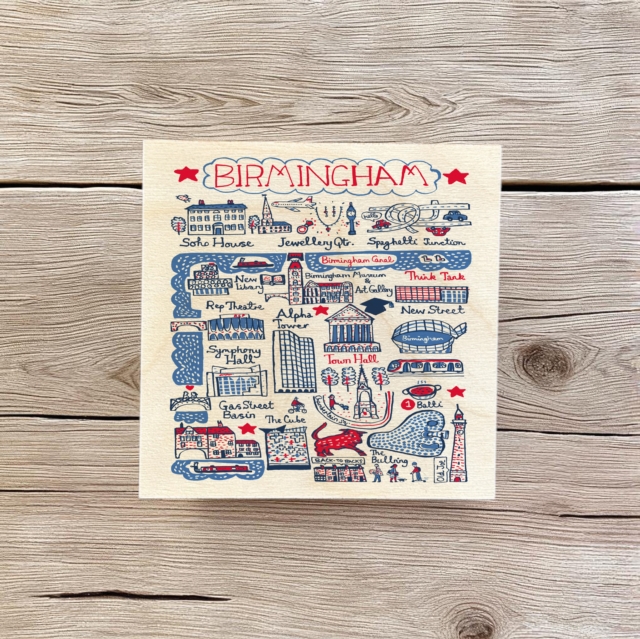 Julia Gash Wooden Coaster - Birmingham