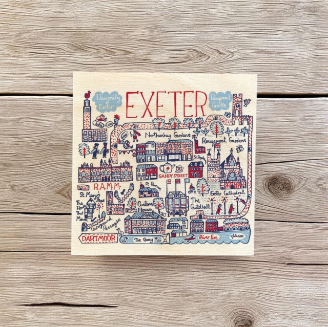 Julia Gash Wooden Coaster - Exeter