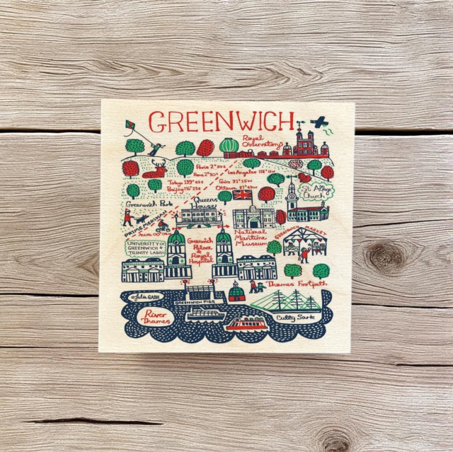 Julia Gash Wooden Coaster - Greenwich