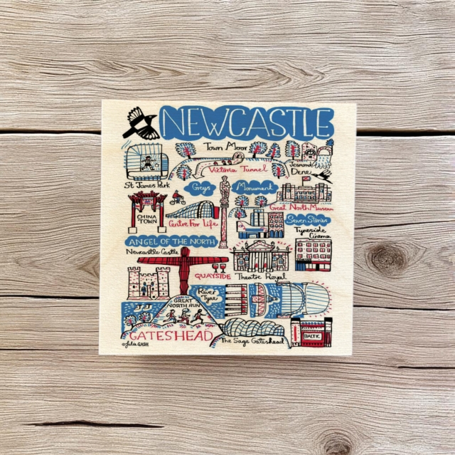 Julia Gash Wooden Coaster - Newcastle