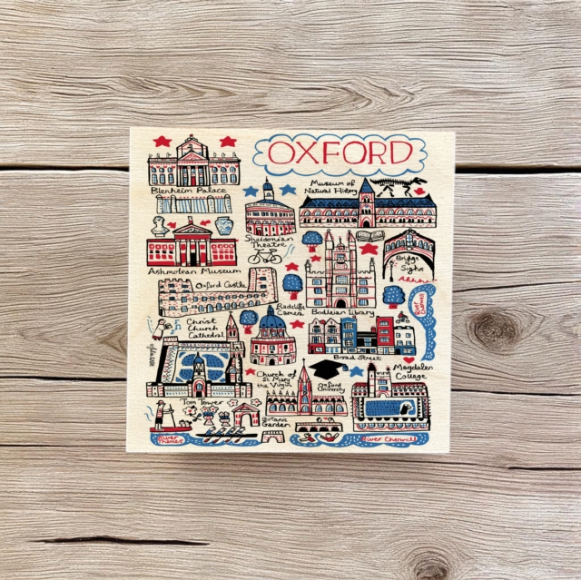 Julia Gash Wooden Coaster - Oxford