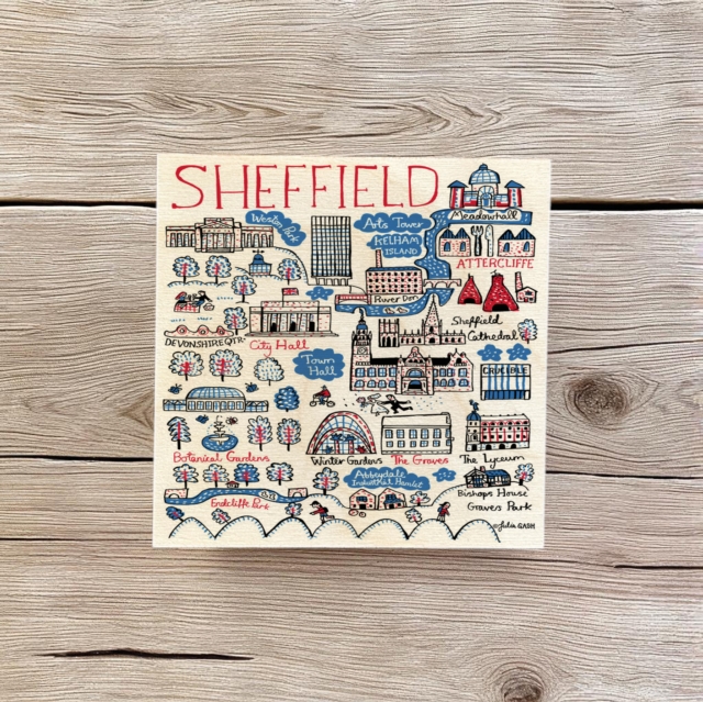 Julia Gash Wooden Coaster - Sheffield