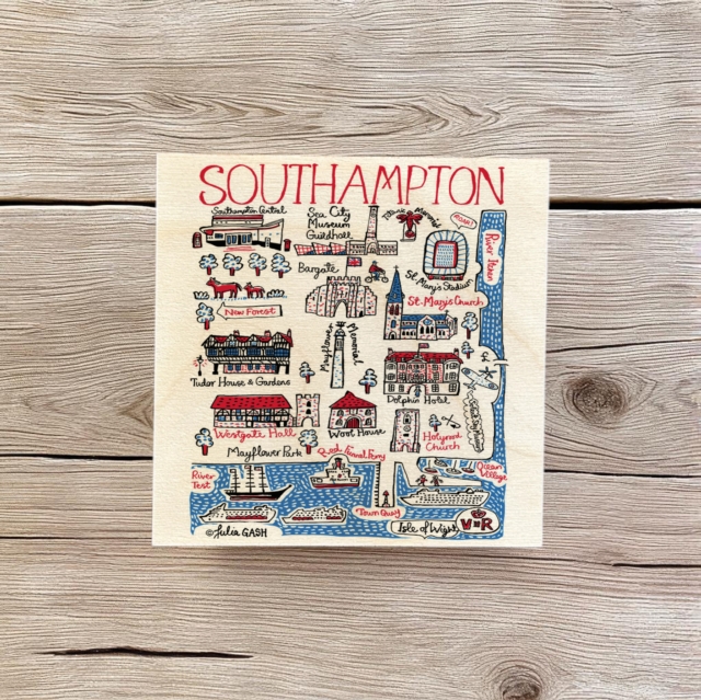 Julia Gash Wooden Coaster - Southampton