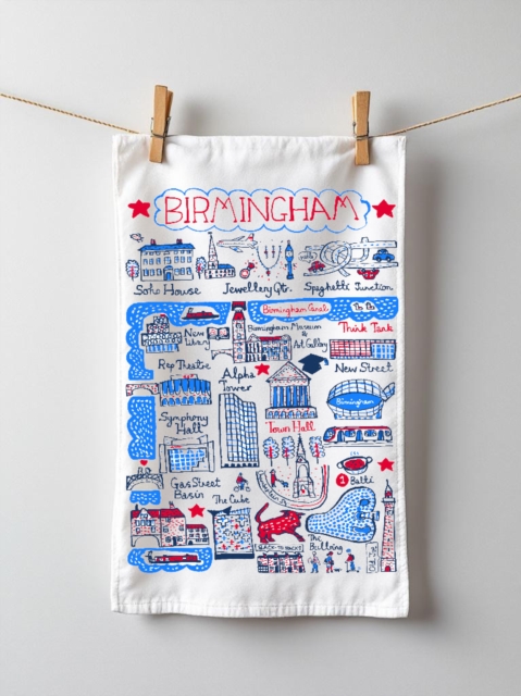 Julia Gash Cotton Tea-towel - Birmingham