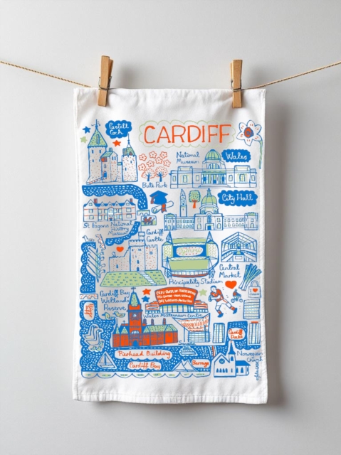 Julia Gash Cotton Tea-towel - Cardiff