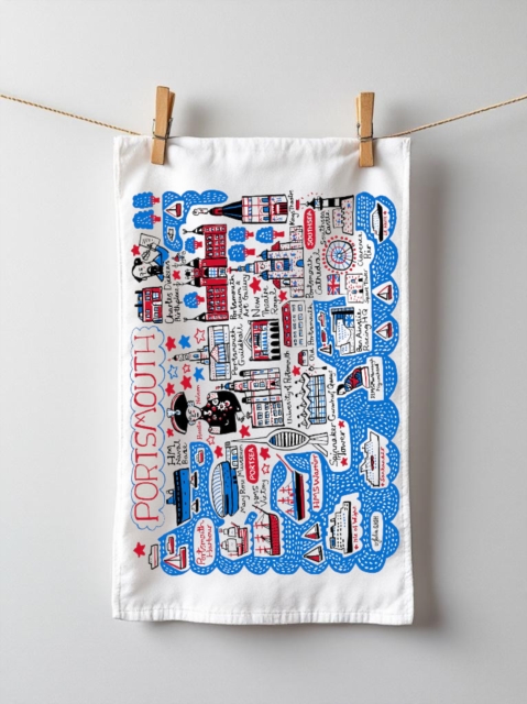 Julia Gash Cotton Tea-towel - Portsmouth