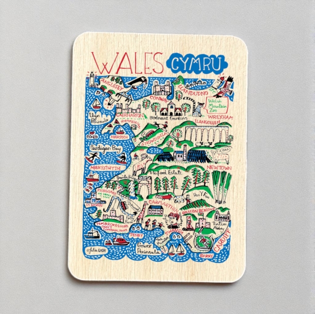 Julia Gash Wooden Magnet - Wales
