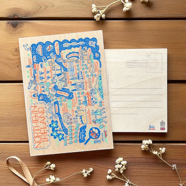 Julia Gash Wooden Postcard - Northern Ireland