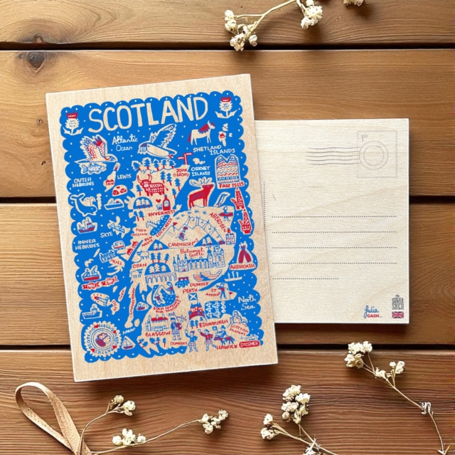 Julia Gash Wooden Postcard - Scotland