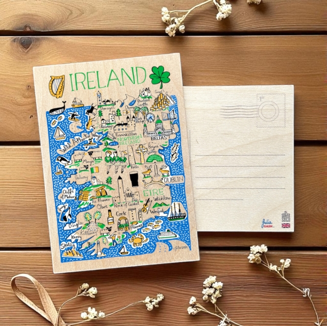 Julia Gash Wooden Postcard - Ireland