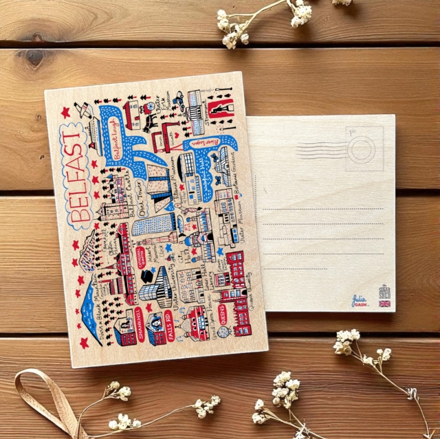 Julia Gash Wooden Postcard - Belfast