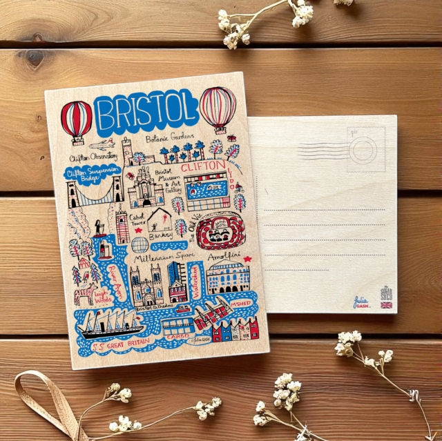 Julia Gash Wooden Postcard - Bristol