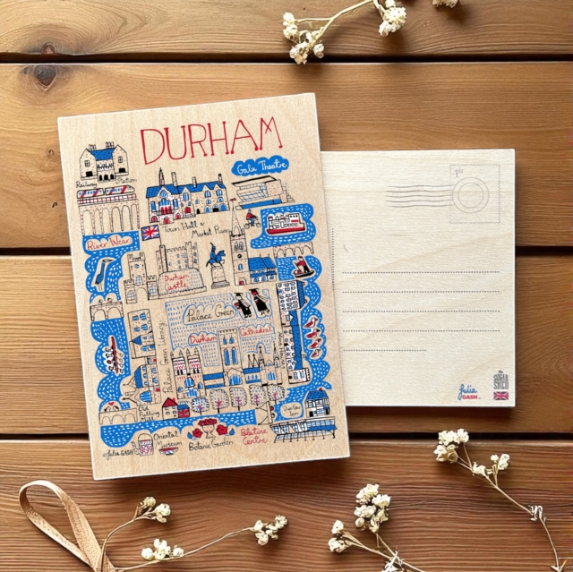 Julia Gash Wooden Postcard - Durham