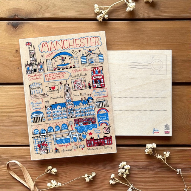 Julia Gash Wooden Postcard - Manchester