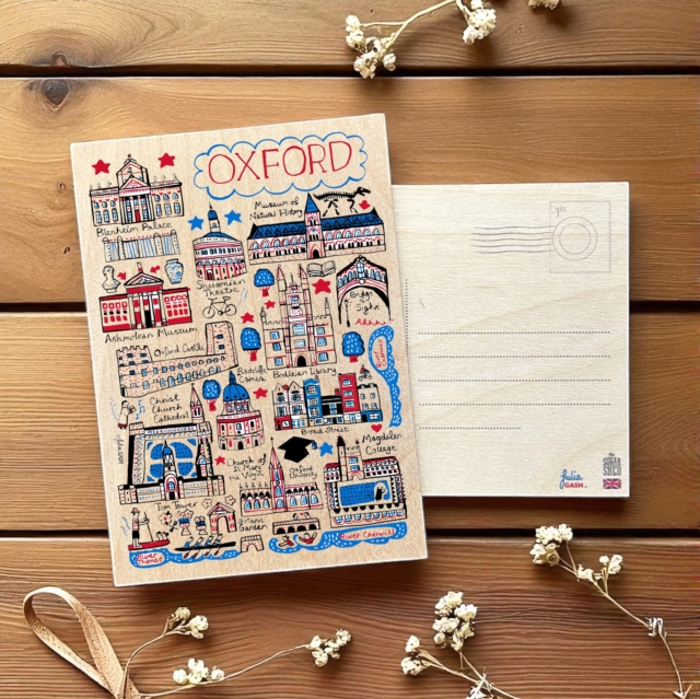 Julia Gash Wooden Postcard - Oxford