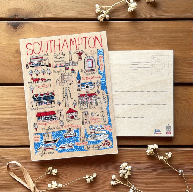 Julia Gash Wooden Postcard - Southampton