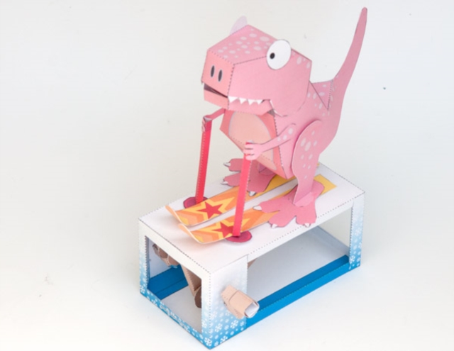 Ski Rex -Rob Ives Paper Animation Kit